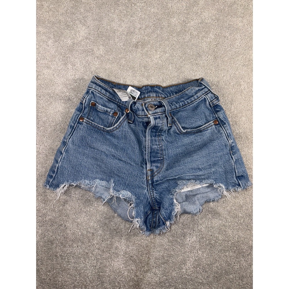 levis 501 jean shorts size 24 cut offs